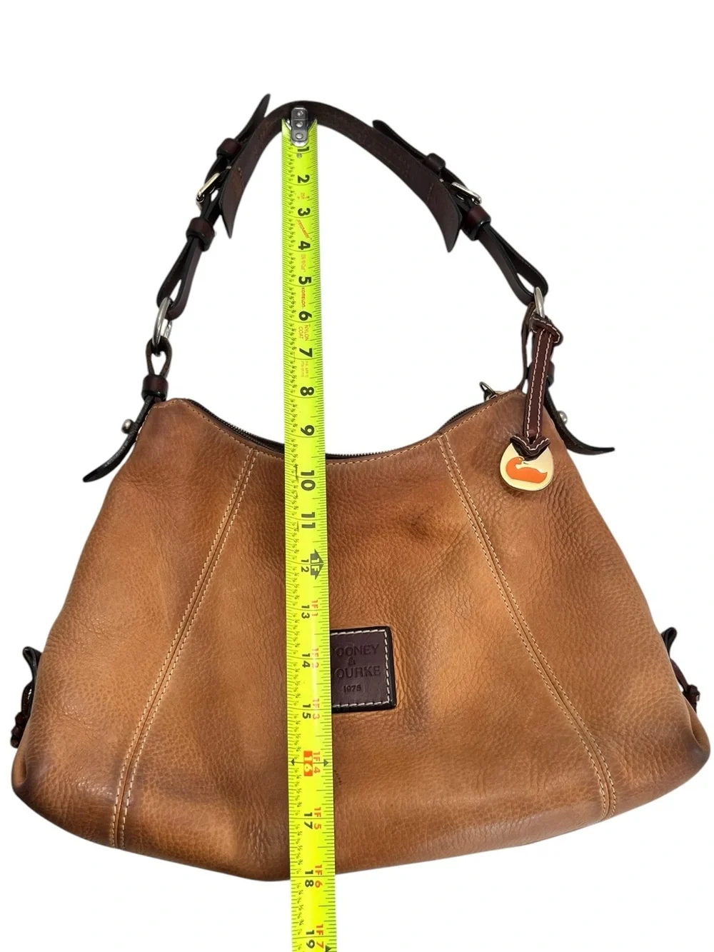 Dooney & Bourke Vintage EAST WEST Leather Hobo Shoulder Bag